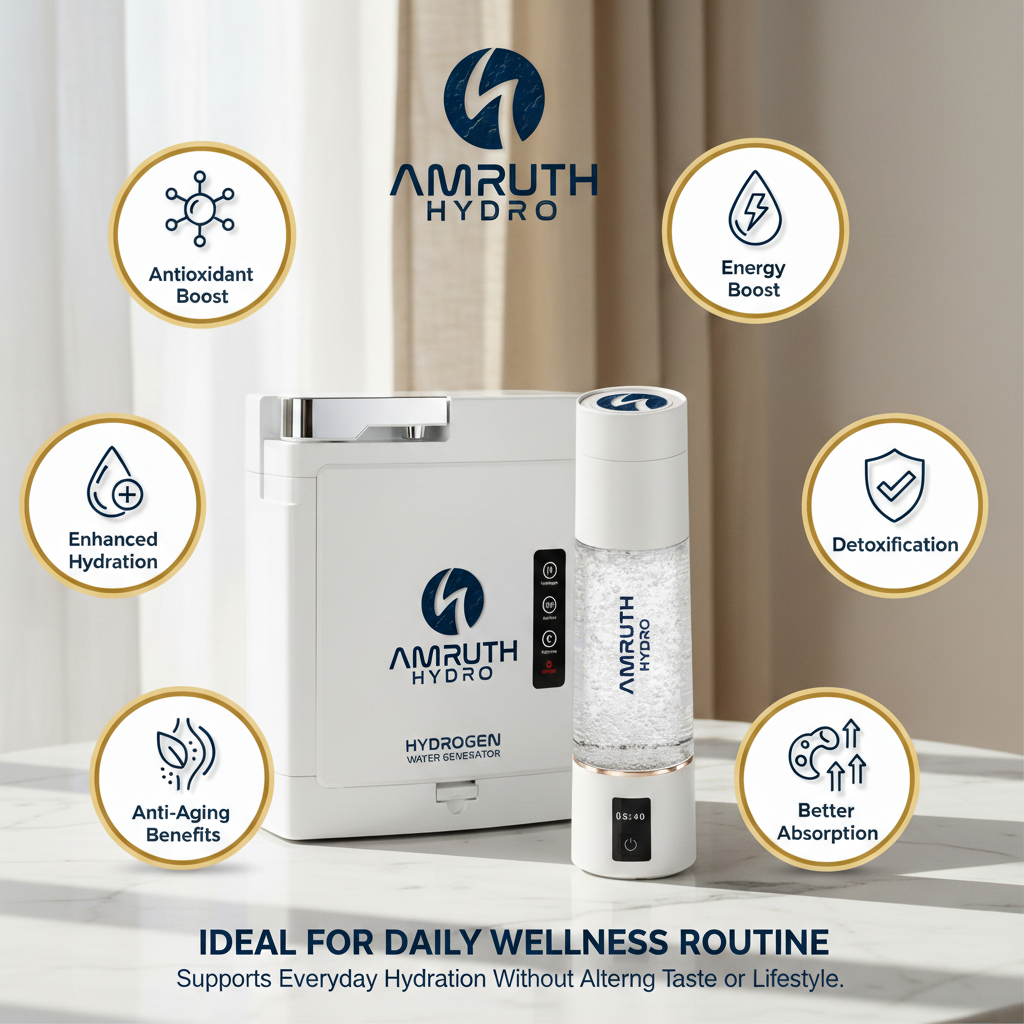 Amruth Hydro Hydrogen Rich Water Generator | and | Hydrogen Rich Water Bottle - Image 2