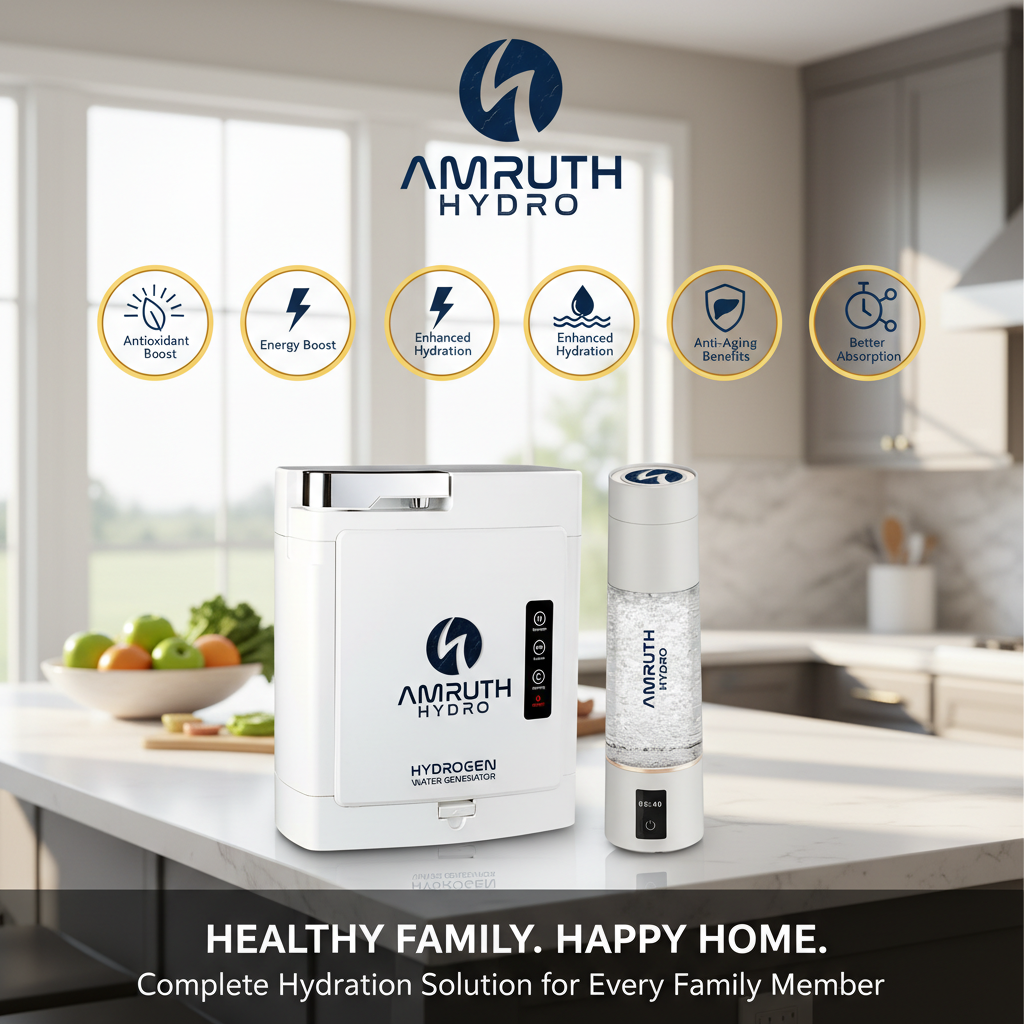 Amruth Hydro Hydrogen Rich Water Generator | and | Hydrogen Rich Water Bottle - Image 3